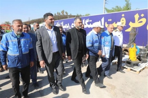 رزمایش آمادگی و استقرار ماشین‌آلات جمع‌آوری و دفع فاضلاب